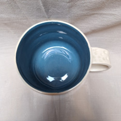 Tasse moyenne série blanc-bleu TB01