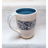 Grand mug ansé motif celtique, série bleu-blanc MA05