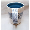 Grand mug ansé motif celtique, série bleu-blanc MA05